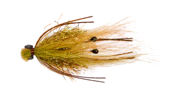 Metallicraw Crayfish Flies For Sale Smallmouth Bass Crawfish Fly Online Metallicraw Fly Top View Olive